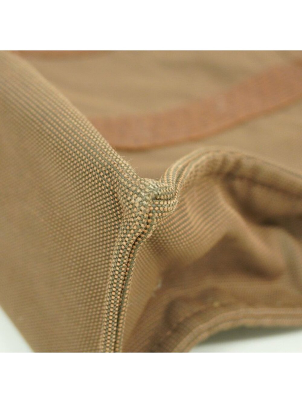 ★SOLD★ Hermes Tote Her Line Canvas Brown Silver - Picture 7 of 10